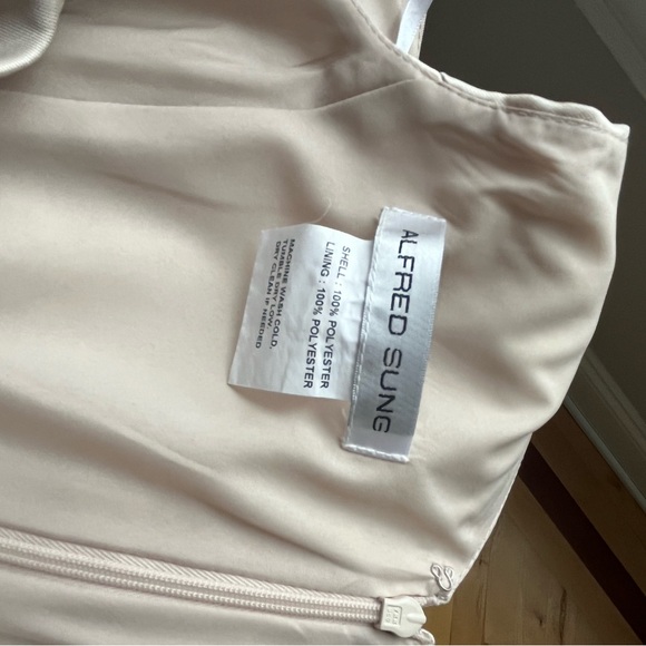 Champagne One-Shoulder Gown - Picture 2 of 3